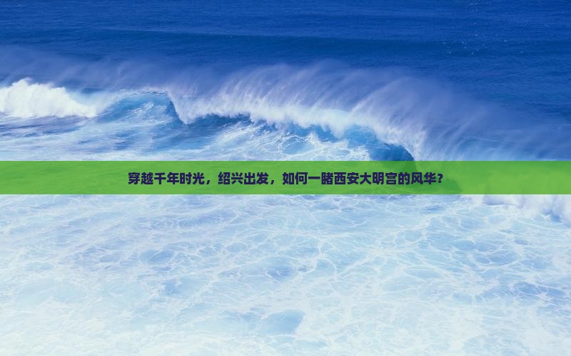 穿越千年时光，绍兴出发，如何一睹西安大明宫的风华？