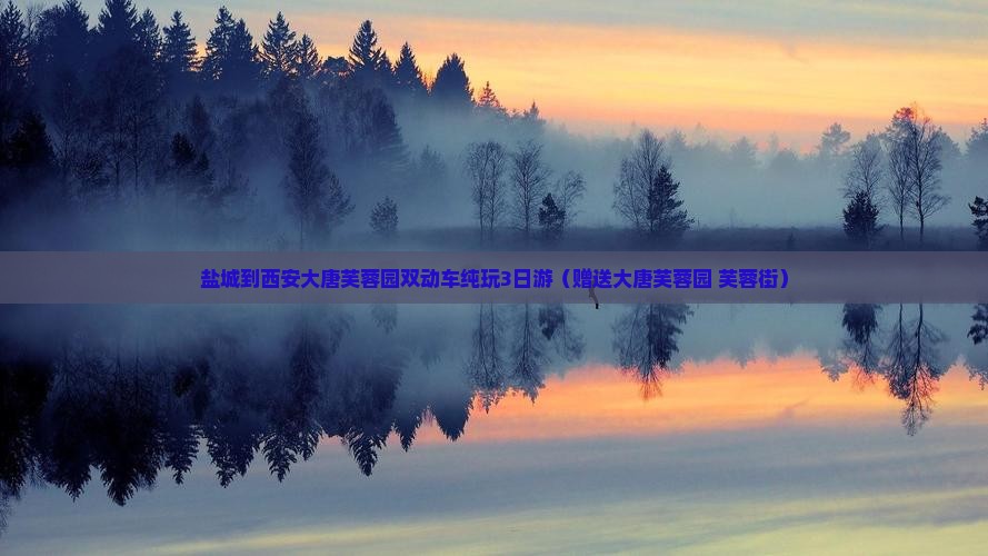 盐城到西安大唐芙蓉园双动车纯玩3日游（赠送大唐芙蓉园+芙蓉街）