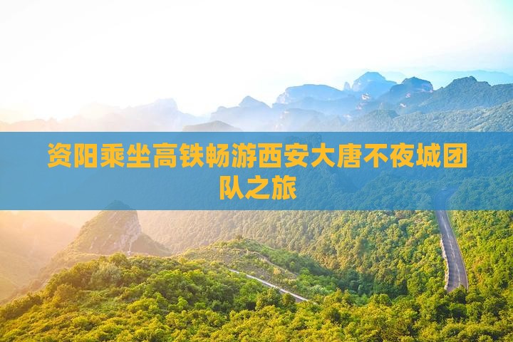 资阳乘坐高铁畅游西安大唐不夜城团队之旅