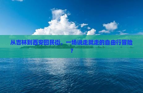 从吉林到西安回民街，一场说走就走的自由行冒险？