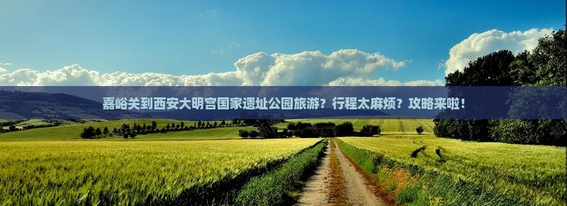 嘉峪关到西安大明宫国家遗址公园旅游