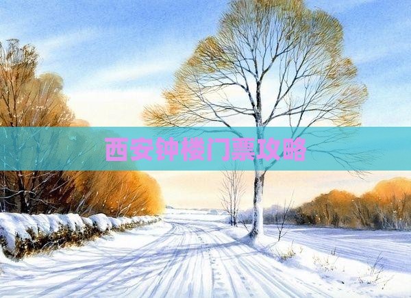 德阳到西安钟楼门票