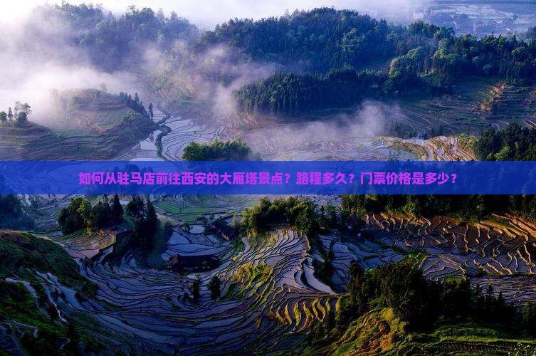 驻马店去西安大雁塔景点