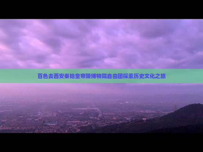 百色去西安秦始皇帝陵博物院自由团
