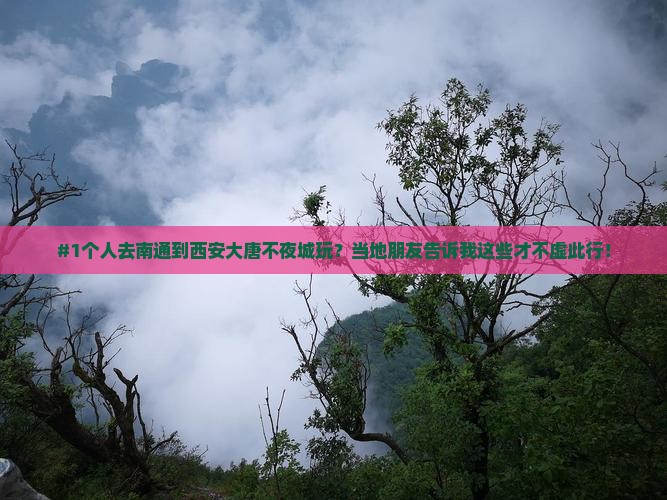 南通去西安大唐不夜城个人游