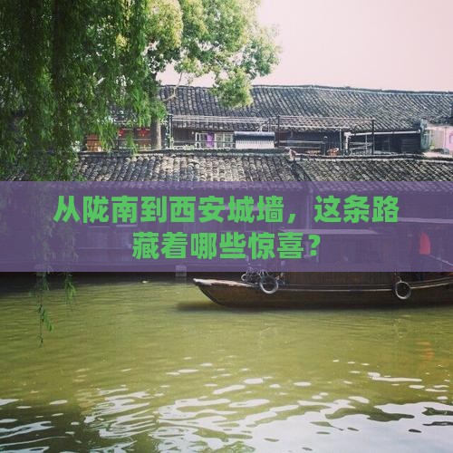 陇南去西安城墙攻略