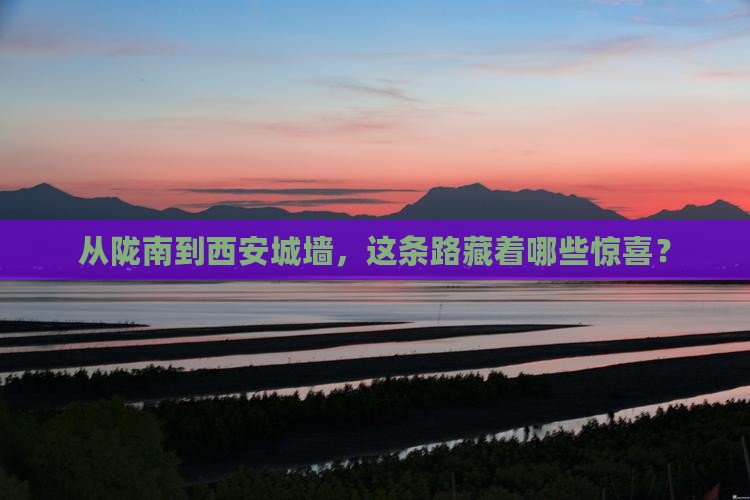 陇南去西安城墙攻略