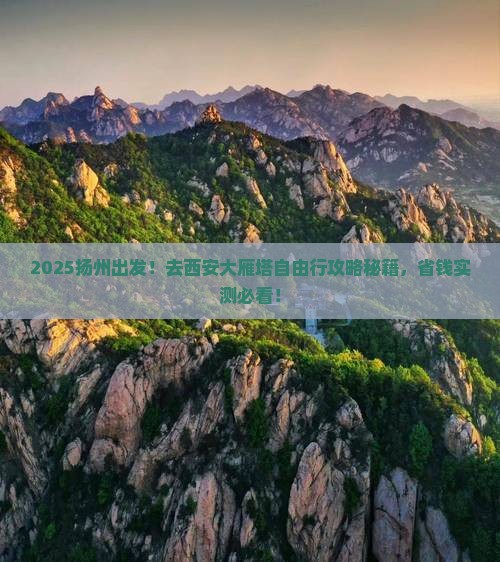 扬州去西安大雁塔自由团