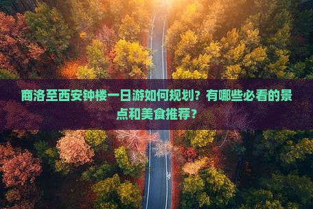 商洛到西安钟楼一日游