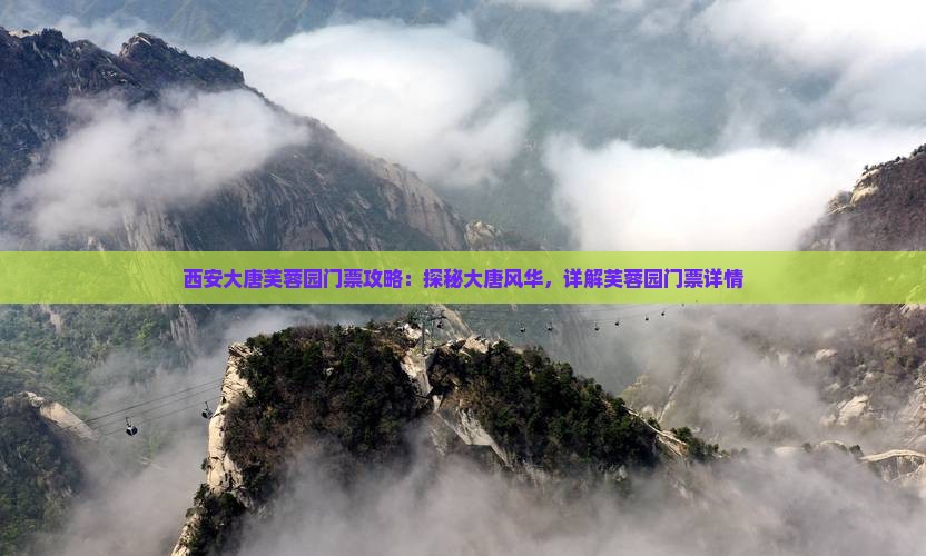 宣城去西安大唐芙蓉园门票