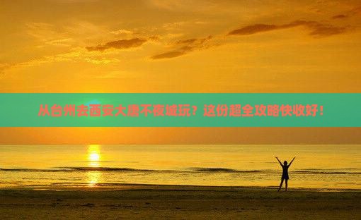 台州到西安大唐不夜城攻略