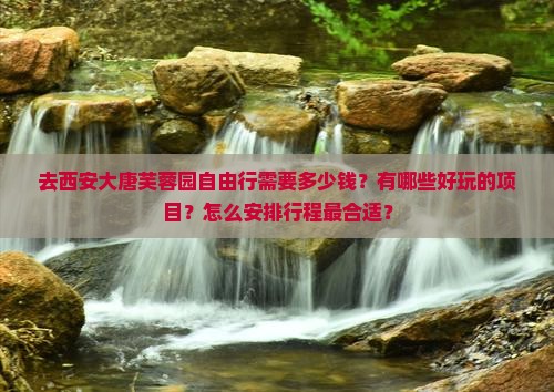 北京去西安大唐芙蓉园自由行