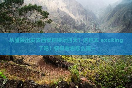 醴陵到西安钟楼四日游