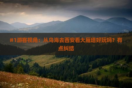乌海到西安大雁塔旅行社