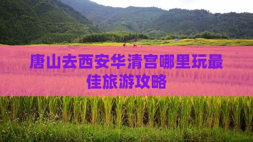 唐山去西安华清宫哪里玩