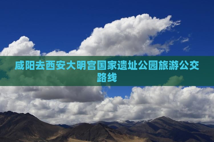 咸阳去西安大明宫国家遗址公园旅游小吃