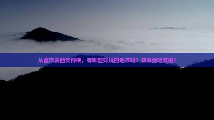 重庆到西安钟楼哪里玩