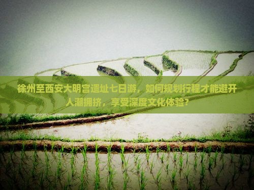 徐州去西安大明宫国家遗址公园七日游