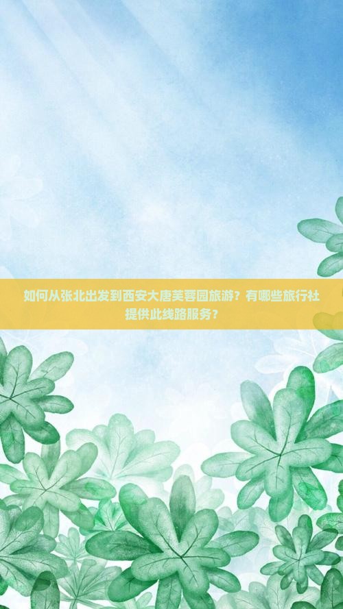 张北到西安大唐芙蓉园旅行社