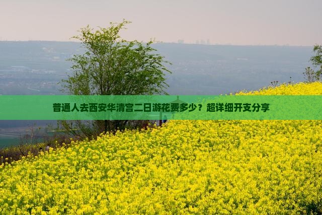 亳州去西安华清宫二日游