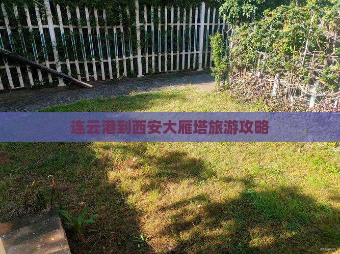 连云港去西安大雁塔个人游