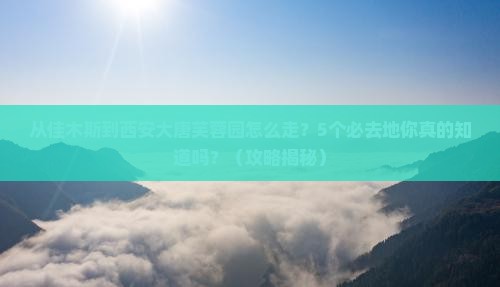 佳木斯到西安大唐芙蓉园必去地