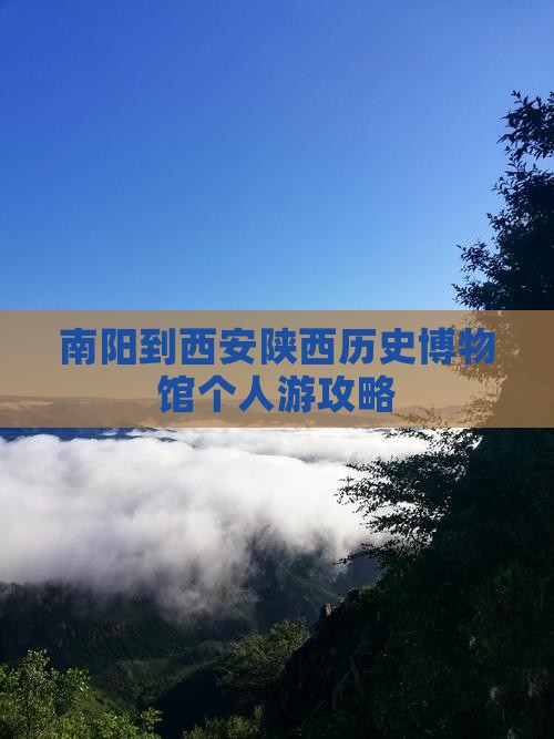 南阳到西安陕西历史博物馆个人游