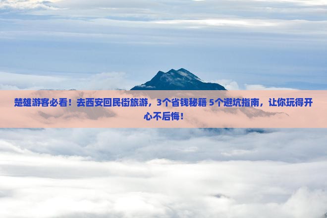 楚雄去西安回民街旅游