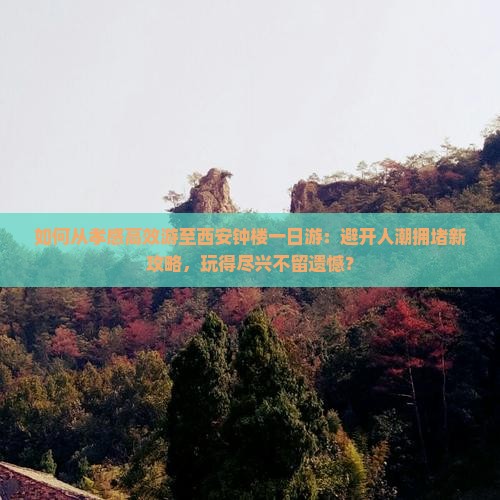 孝感到西安钟楼一日游