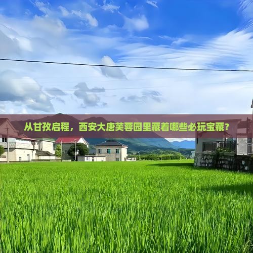 甘孜到西安大唐芙蓉园哪里玩