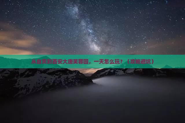 自贡去西安大唐芙蓉园一日游