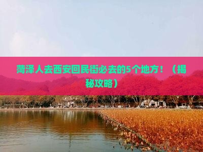 菏泽去西安回民街必去地