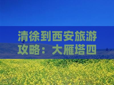 清徐到西安大雁塔四日游