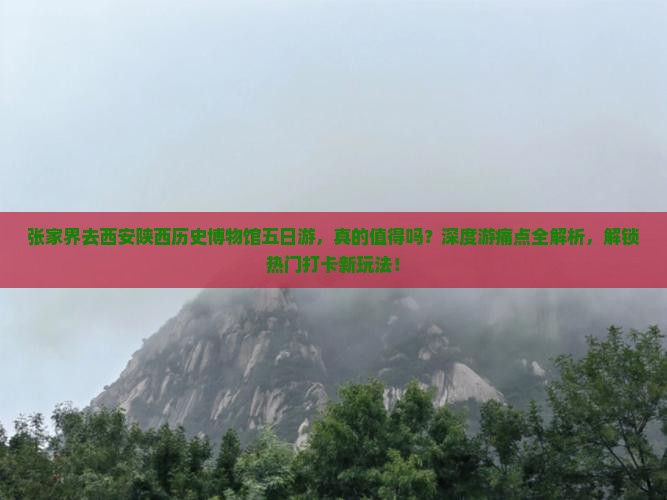 张家界去西安陕西历史博物馆五日游