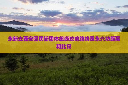 永新去西安回民街团体旅游