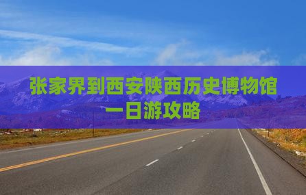张家界去西安陕西历史博物馆一日游