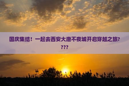 国庆节到西安大唐不夜城团体旅游