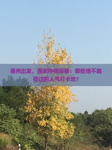 惠州到西安钟楼必去地