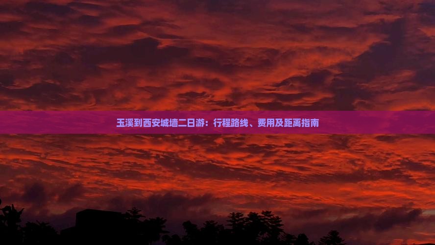 玉溪到西安城墙二日游
