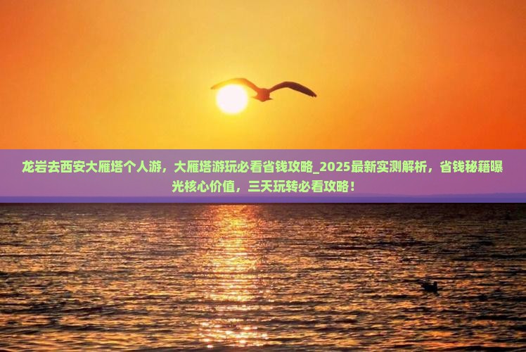 龙岩去西安大雁塔个人游