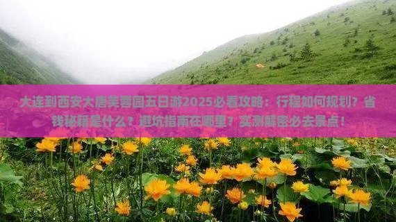 大连到西安大唐芙蓉园五日游 大连到西安大唐芙蓉园五日游