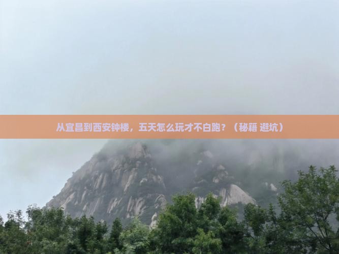 宜昌到西安钟楼五日游