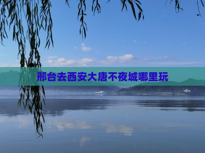 邢台去西安大唐不夜城哪里玩