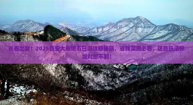 长春去西安大雁塔五日游