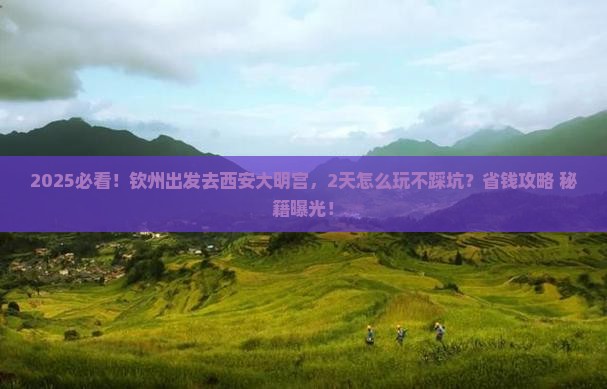 钦州到西安大明宫国家遗址公园二日游