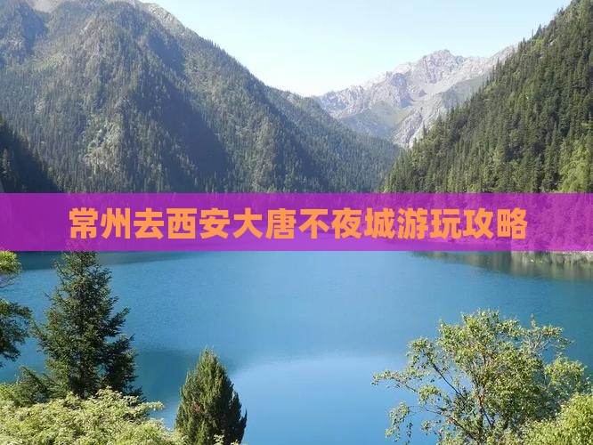 常州去西安大唐不夜城哪里玩