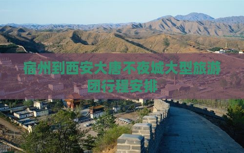 宿州到西安大唐不夜城大型旅游团