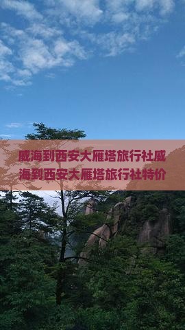 威海到西安大雁塔旅行社