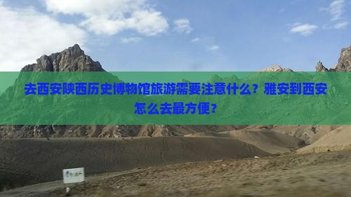 雅安去西安陕西历史博物馆旅游