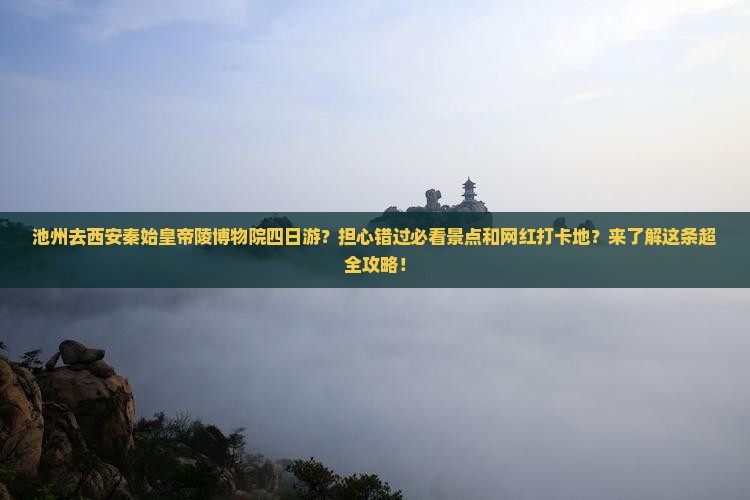池州去西安秦始皇帝陵博物院四日游